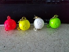 Painted Fluke  Balls w/ swivel 4-pack,  5-colors fluke, sea bass weak fish
