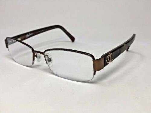 OLEG CASSINI OCO326 200 Eyeglasses Frame Half Rimless 53-18-135 Brown MF70 - Picture 1 of 9