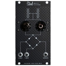 Vacuum Tube Ring Mod Eurorack Module Synth, Dark Mode Black Stoel Music System