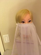 Bridal Face Mask White Wedding , home made