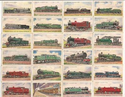wills cigarette cards railway engines Railway Engines Large Lot (48 Different) Wills Cigarettes 48/50 Missing #10