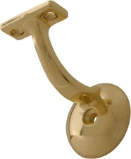 Hardware Essentials Brass Ornamental Handrail Bracket, 2-Pack