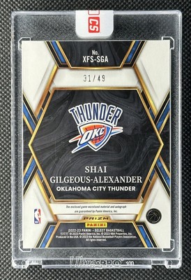 2022-23 Select Shai Gilgeous-Alexander X-Factor Patch Auto Blue 