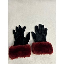 Vintage Glam Unbranded Womens OS Black Burgun...