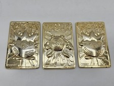 Pokemon 23K Gold Plated Trading Card 1999-Burger King Lot Of 3