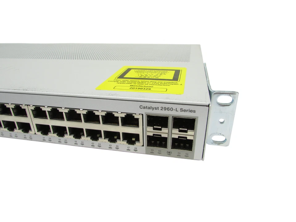 Cisco WS-C2960L-48TS-LL V02 48-Port Ethernet Switch W/ Ears - Image 2 of 4