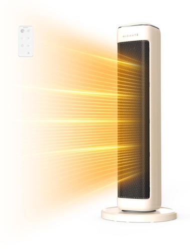 Airmate 2000W Electric Ceramic Tower Fan Heater 80° Oscillating Remote Timer