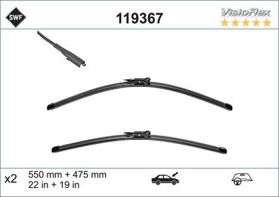 Wischblatt Scheibenwischer ORIGINAL VISIOFLEX SET SWF 119367 für FIAT 550 STILO