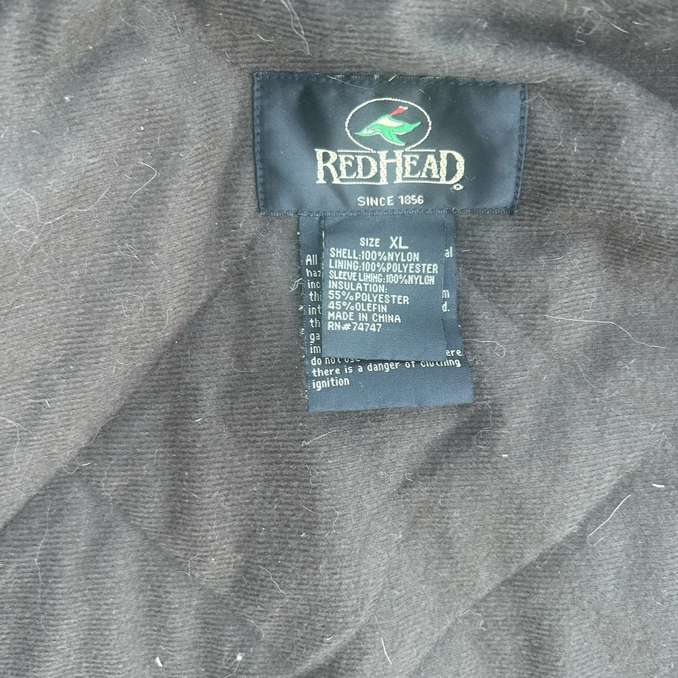 RedHead Mens XL Camo Mossy OaK Hunting Coat W/ Detachable Liner Full Zip - Image 3 of 4