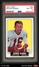 1964 Topps #68 George Blanda Oilers SHORT-PRINT HOF Kentucky PSA 8 - NM/MT