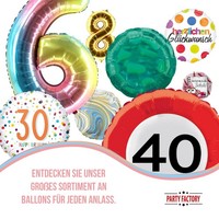 Folienballon Happy Birthday 40 Rund 45Cm Helium 40. Geburtstag Deko Ballon Party