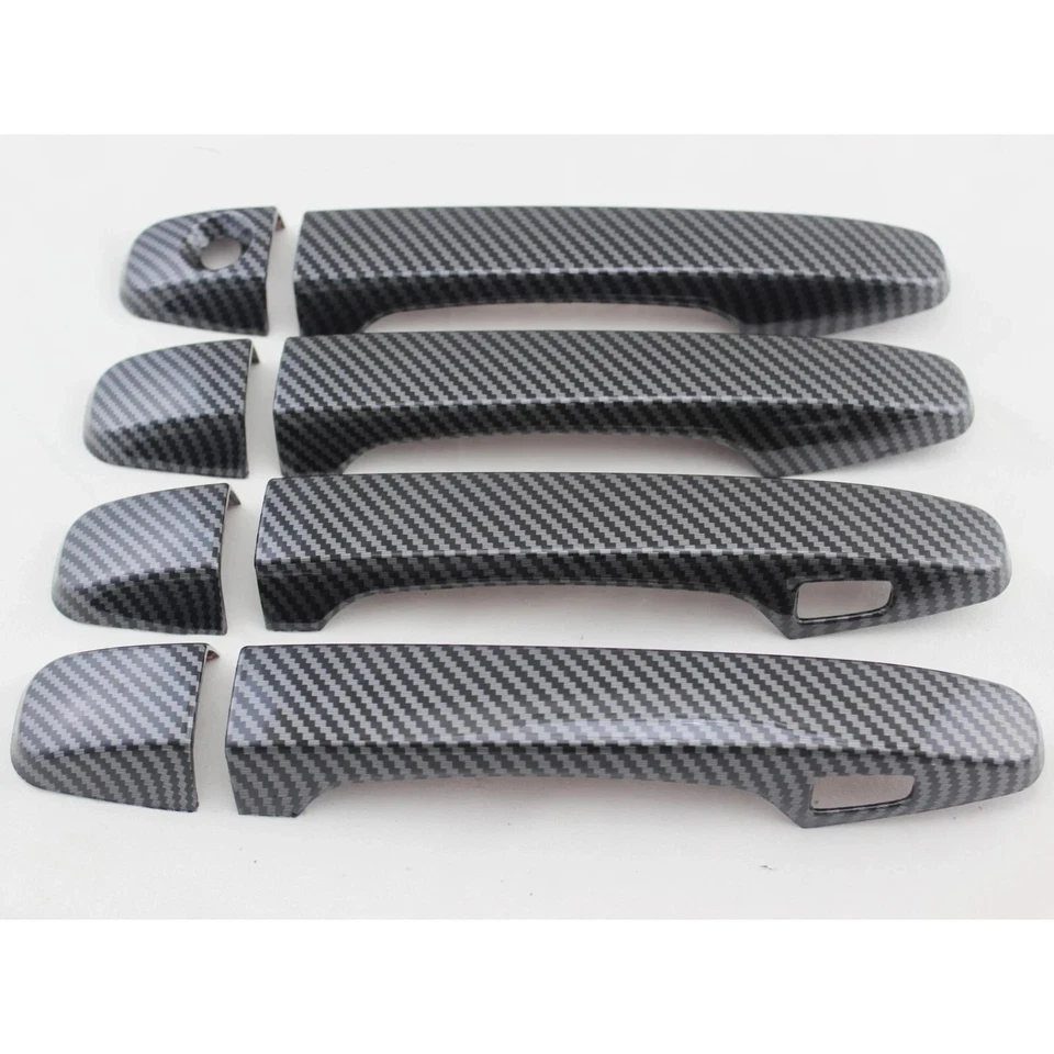 Tapa de manija de puerta Smartkey para Toyota Prius 2010-2015 fibra de carbono 8P Foto 3 de 3