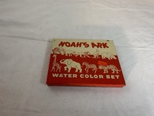 1947 Vintage Noah's Ark Water Color 14 Color Paint Set Tin United Crayon Co