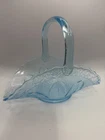 Vintage Fenton Ice Blue Depression Glass Bride’s Basket