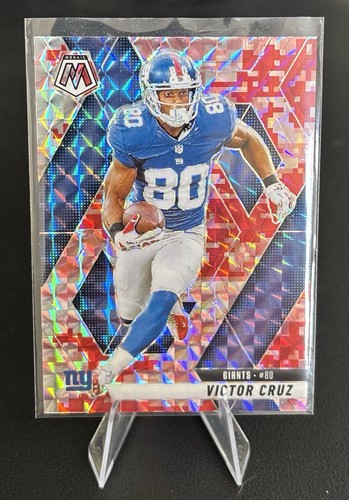 2025 Panini Mosaic Victor Cruz Red Pink Camo Prizm #123 New York Giants