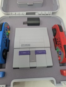 Super Nintendo SNES Classic "Mini" W/ Hard Plastic Carrying Case And Controllers