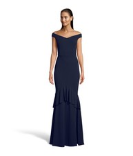 Betsy & Adam V-Neck Dress Blue 2