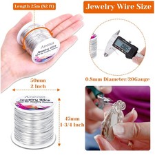 Tarnish Resistant Craft Wire for Jewelry Making, 28 Yards