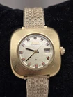 Vintage Seiko Automatic 29mm Gold Tone Date Dial UFO Style Womens Watch2517-0399