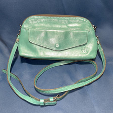 Patricia Nash Aqua Leather Purse - Baeza Crossbody Distressed Vintage Collection
