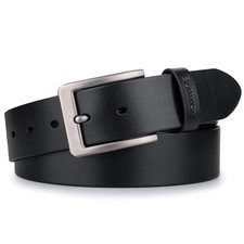 Men  s Full Grain Leather Belt   Solid One-Piece Leather, 1.5  Wide 48  Black