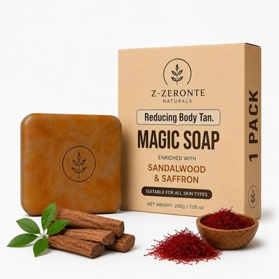 Z-ZERONTE Sandalwood Saffron Soap 100g Handmade Bath Bar Skin Glow Men Women