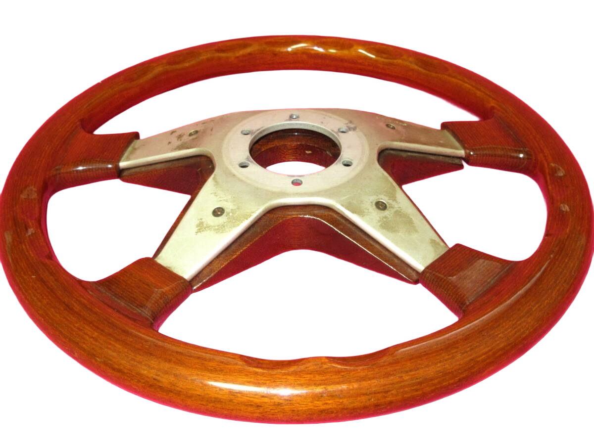 ヴィオラ Geminiano model10 2002 VICTOR Wood Steering Wheel 360mm JDM Euro Fiat 500 Alfa VW Beetle
