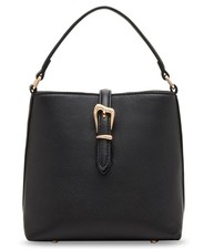 Anne Klein Sculpted Buckle Bucket Bag Small Black