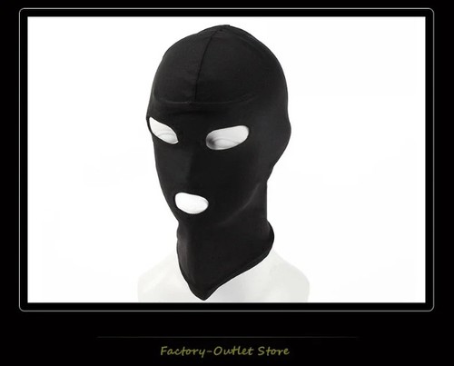 Fetish Slave BDSM Bondage Restraints Mask Mouth Eye Open Head Harness Blindfold - Bild 20 von 27
