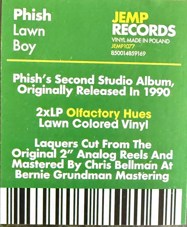 Phish ~ Lawn Boy (Olfactory Hues Version)  2xLP Lawn Colored Vinyl Foto 3 de 4