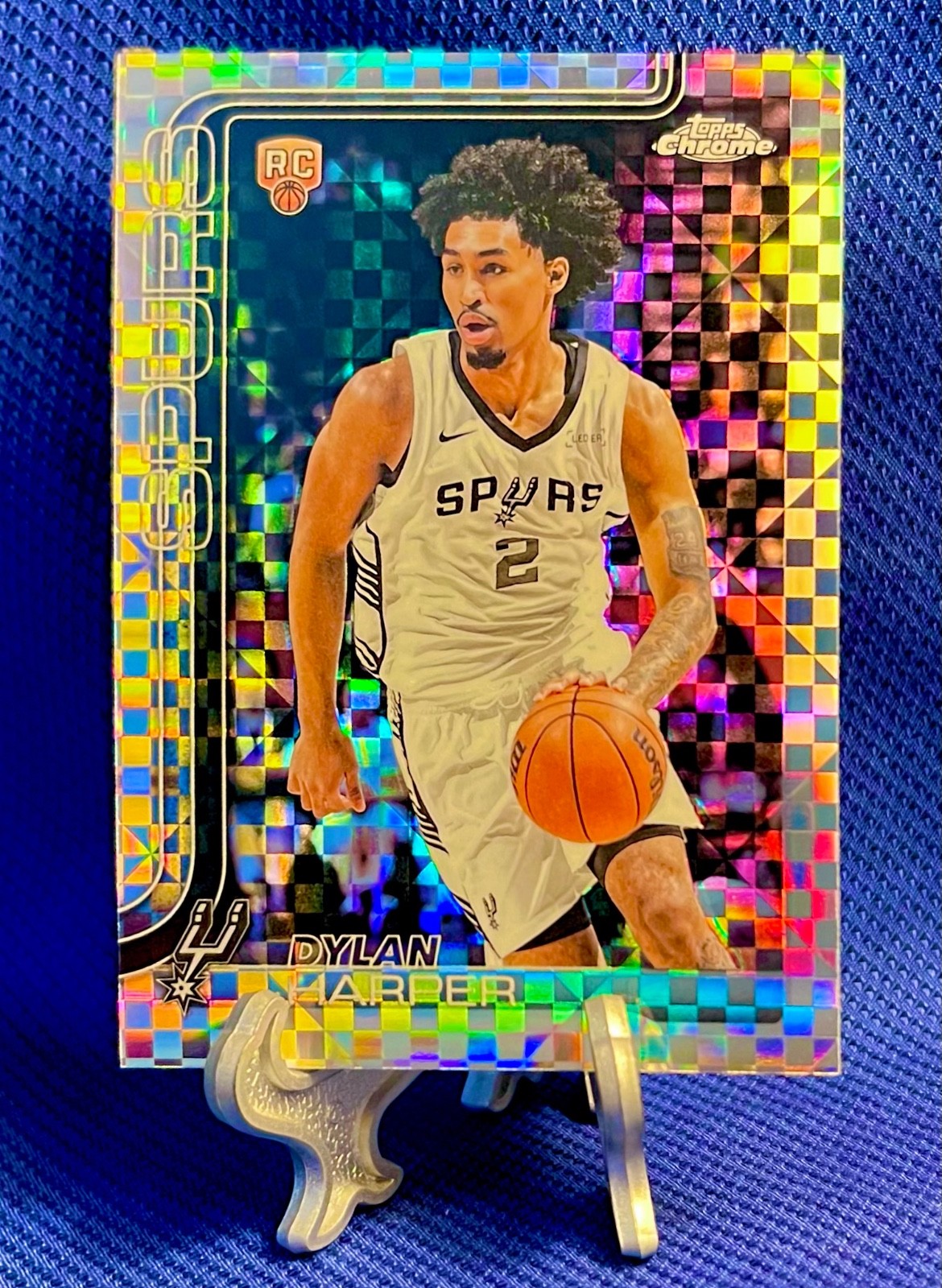2025-26 Topps Chrome Dylan Harper X-Fractor Refractor Rookie 252 RC Spurs 💎💎💎