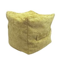 Soft Woven Cube Bean Bag, Rutland Weave, WASHABLE Covers, Double Zip, 2 Sizes