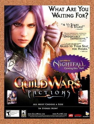 2006 Guild Wars Factions PC Original Advertisement / Retro Promo v5