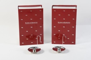 C69T08 2x Robbe & Berking Silver 925 Candlesticks Unused