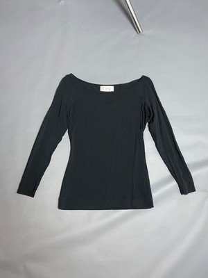 Vtg 90s Moschino Cheap And Chic Black Long Sleeve Top Size S Made in Italy