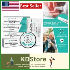 Zinc-Free 7 Fl Oz Denture Adhesive Cream – Long-Lasting, Easy Apply, Minty Fresh