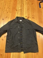 Flint And Tinder Waxed Trucker Flannel Lined Jacket Mens Size Large