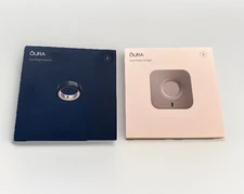 New Oura Ring Gen 4, Ceramic Midnight Size 9+extra Charger Smart Ring Sealed.