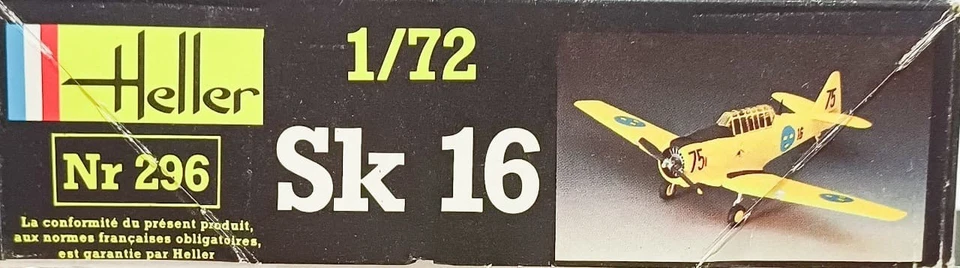 Heller Svenska Flygvapnets Sk 16. Scala 1/72. Completo. Rarity !  Mint boxed - Immagine 3 di 3