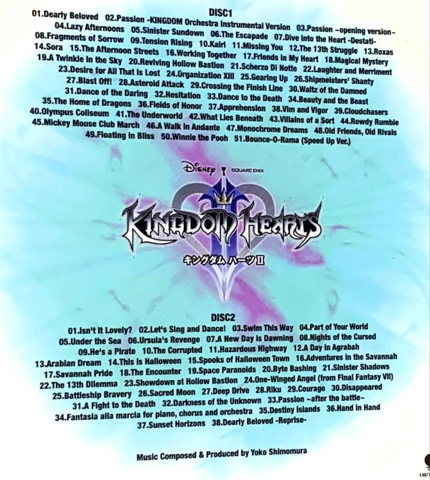 CD Kingdom Hearts Original Soundtrack 1 & 2 OST SET Lot Game Music SQUARE ENIX - Image 4 of 4