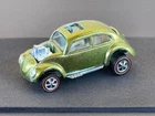 Vintage Hot Wheels Redline 1968 SUPERB OLIVE Custom Volkswagen US - CRAZY PAINT!