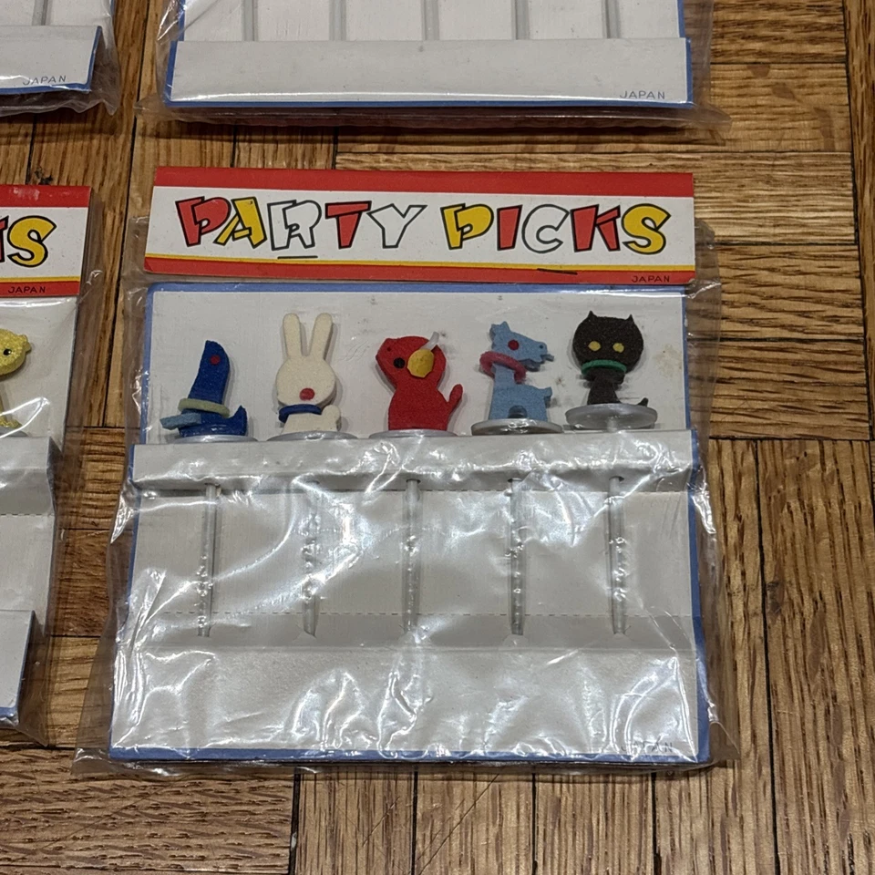 De colección NOS SELECCIONES DE FIESTA Esponja Goma Animal Cupcake Picks Novedad JAPÓN (4) Foto 3 de 4