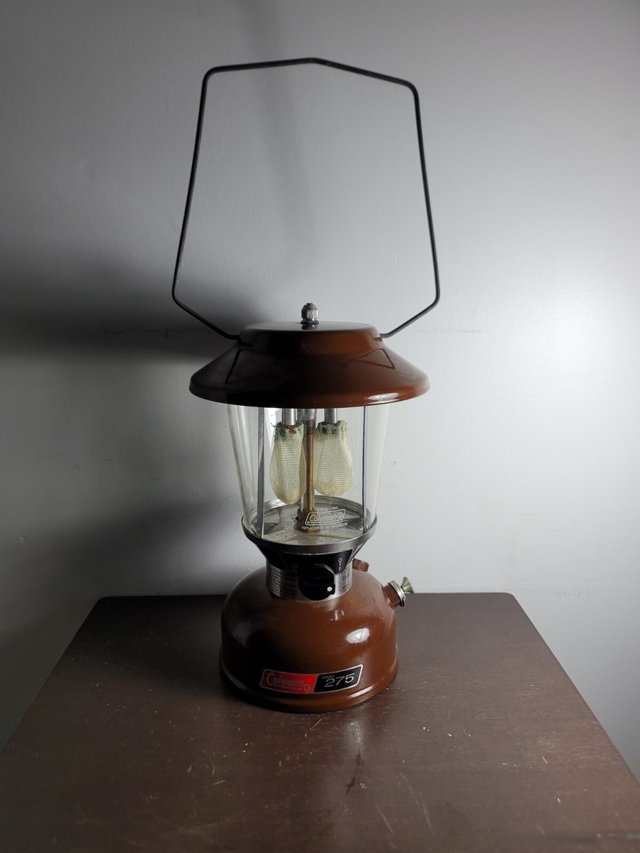 希少品　Coleman 81 Vintage 1981 Coleman 275 Dual Gas Brown Lantern Picket Fence