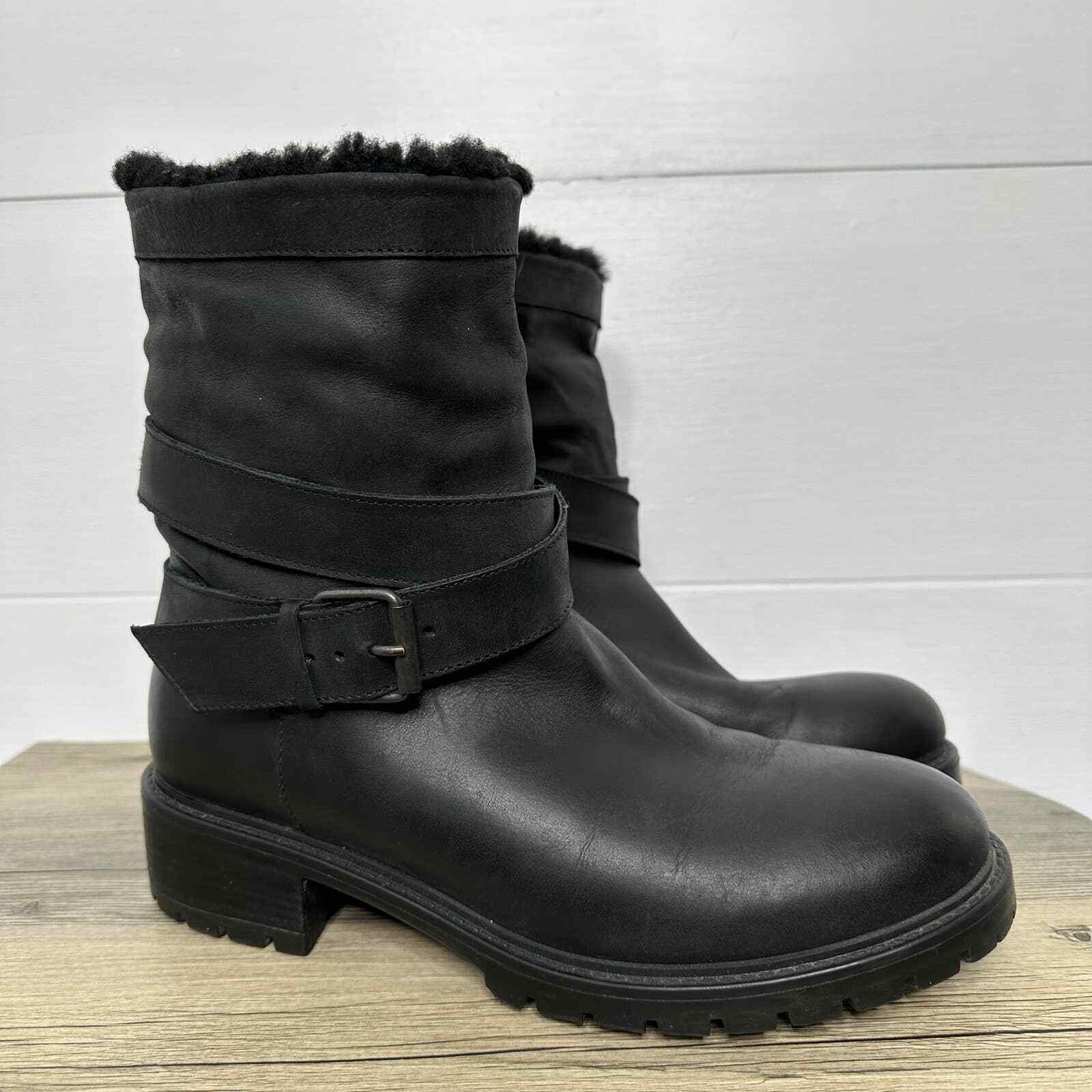lined moto boots