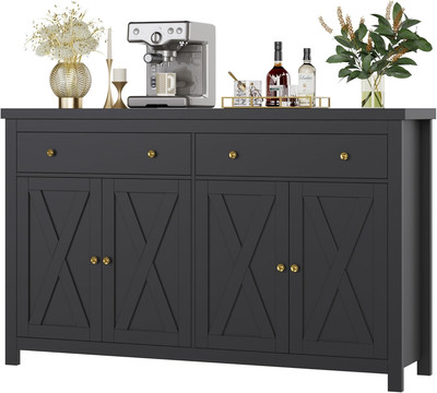 Sideboard Buffet Cabinet with Storage, 55'' Large Kitchen Storage Cabinet with 2 