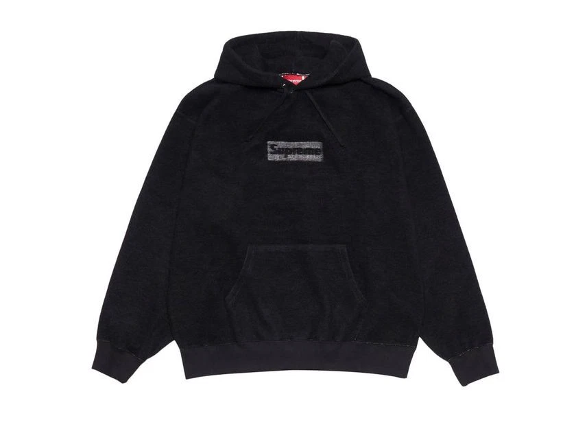 Sweat à capuche noir avec logo Supreme Inside Out Box