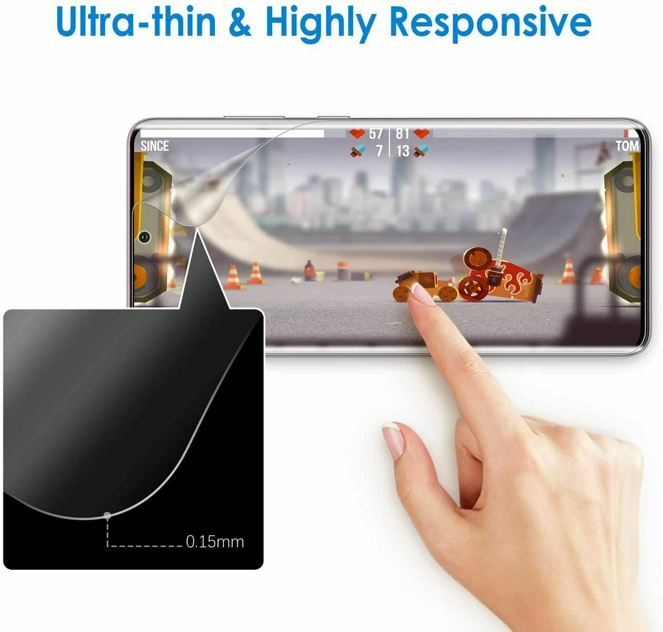 For Samsung Galaxy S22 S23 S24 S25 Edge Ultra Plus Soft TPU Hydrogel Film Cover - Image 3 of 4