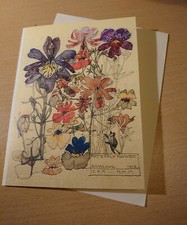C & M Mackintosh w'colour Butterfly Flower notelets cards 10 pack A6 envs blank