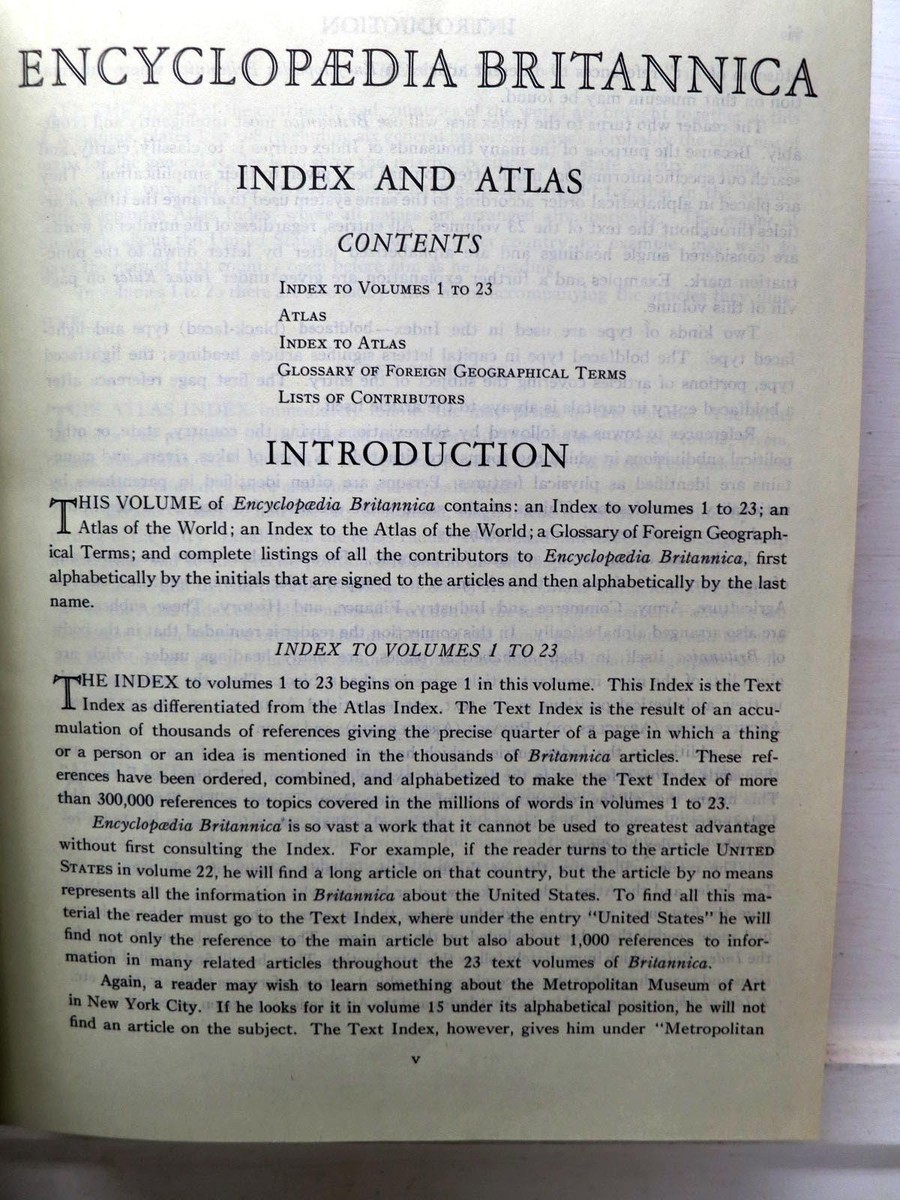 Encyclopedia Britannica Index (to Atlas & Vol 1-23), 1969