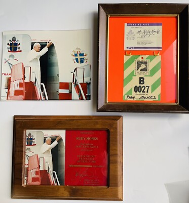 TWA Airlines - Shepherd I - Pope John Paul II Collection - Sep 1987 Framed